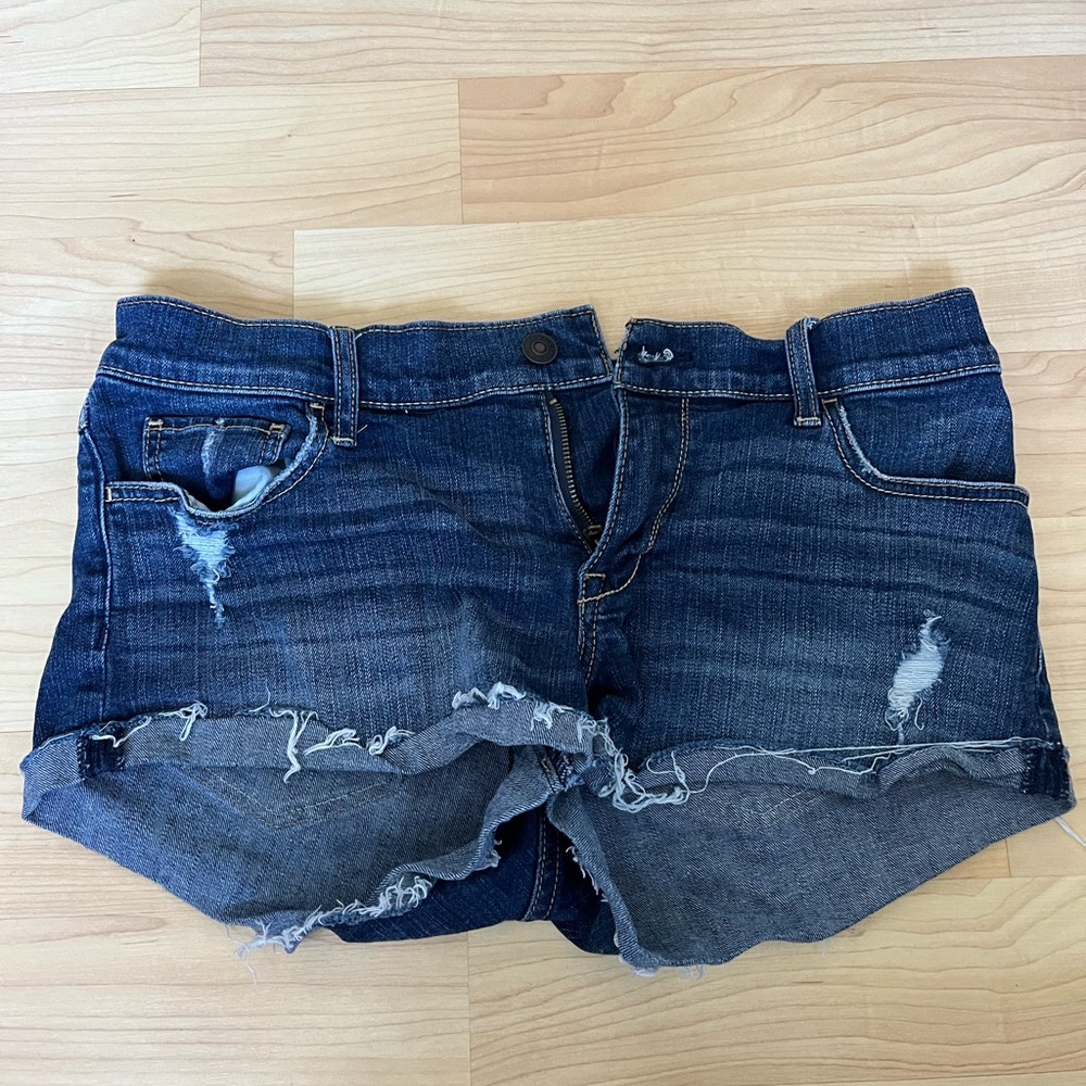 a&f denim shorts